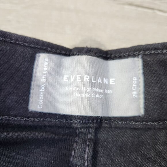 Everlane The Way-High Skinny Jean Crop Length In Black Women's Size 29 - Picture 9 of 11